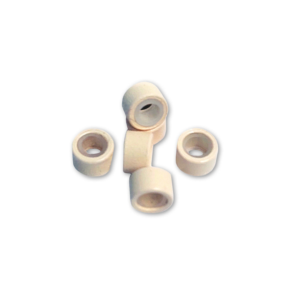 BLONG MicroRing -kiinnitysrenkaat 5mm*3,5mm (silikoni), 100 kpl #vaalea