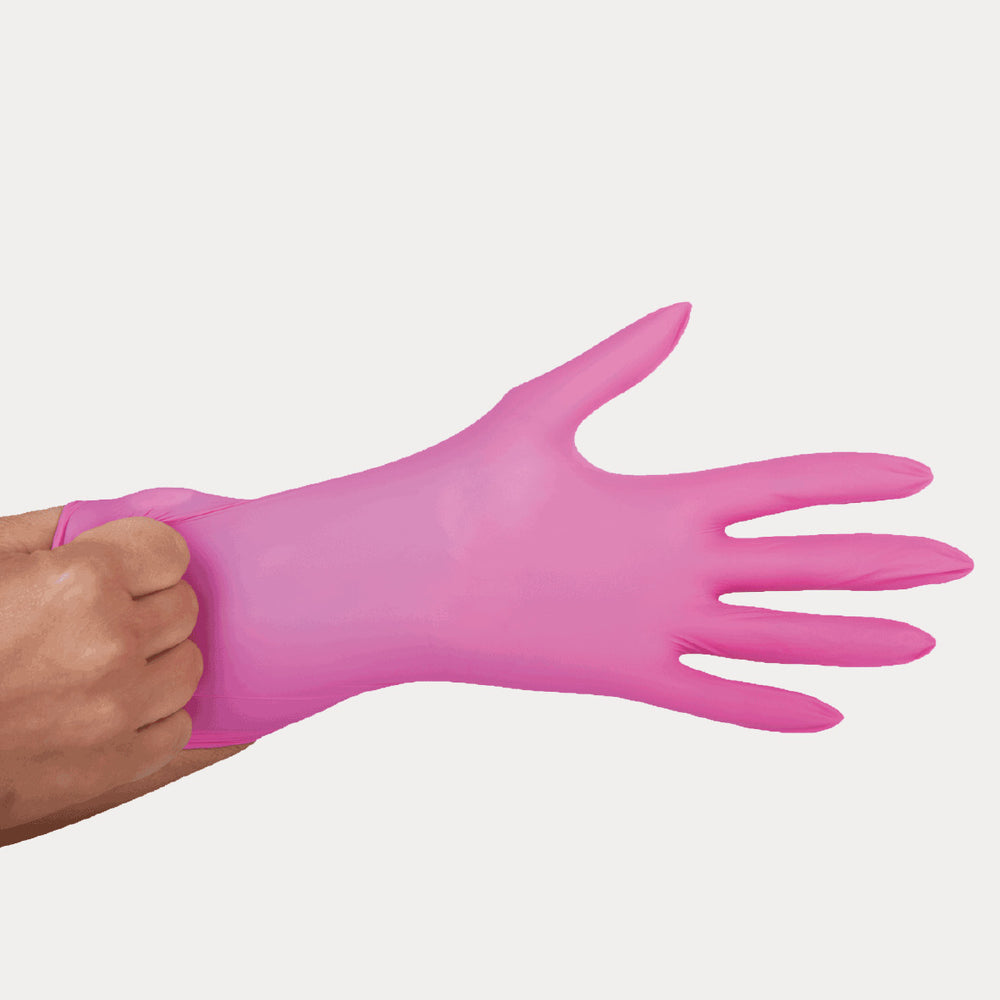 FRAMAR Pink Paws - Nitriilikäsine 100 kpl, M