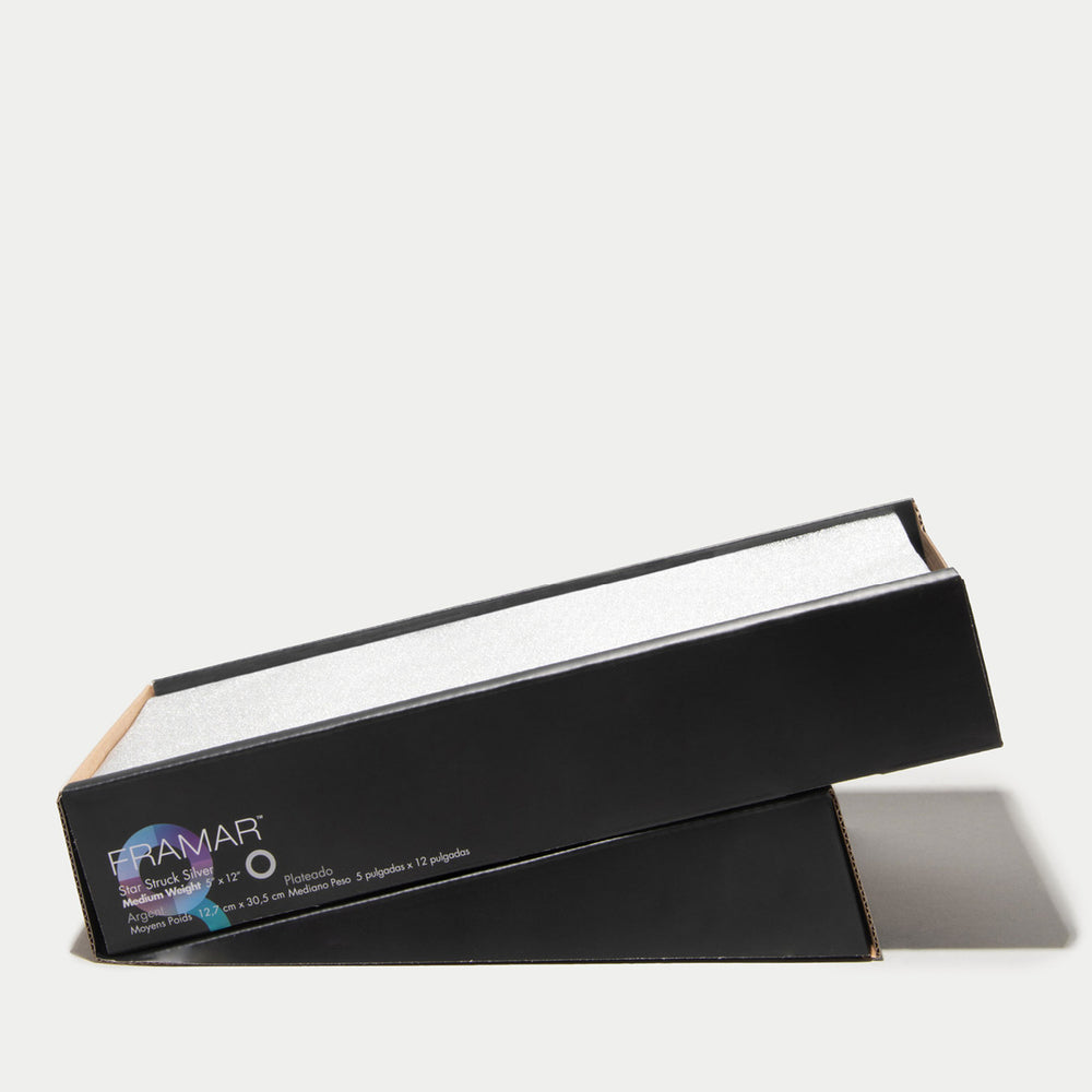FRAMAR 5x12 Pre-Cut Embossed -foliolaput, Silver (500 kpl)